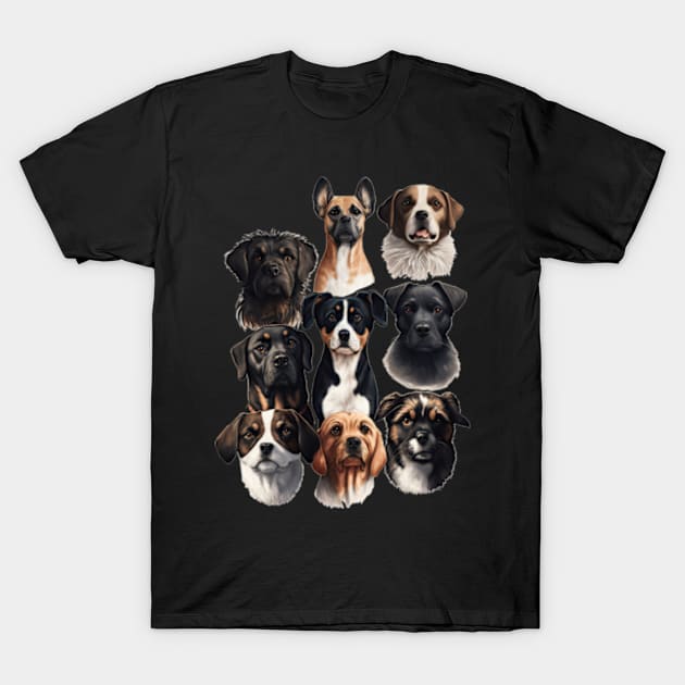 Dog Breeds Collage T-Shirt by dmac